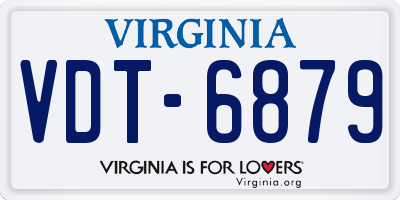 VA license plate VDT6879