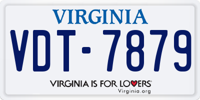 VA license plate VDT7879