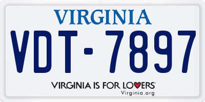 VA license plate VDT7897