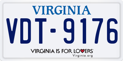 VA license plate VDT9176