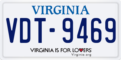 VA license plate VDT9469
