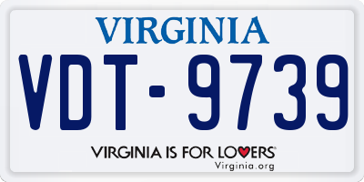 VA license plate VDT9739