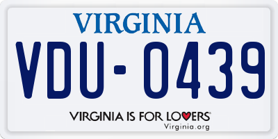 VA license plate VDU0439