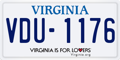 VA license plate VDU1176