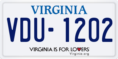 VA license plate VDU1202