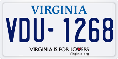 VA license plate VDU1268