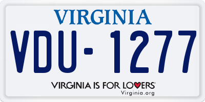 VA license plate VDU1277