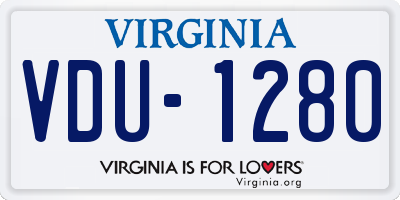 VA license plate VDU1280