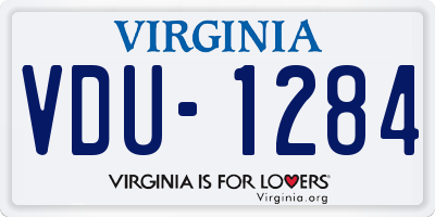 VA license plate VDU1284
