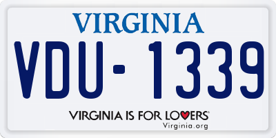 VA license plate VDU1339