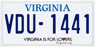 VA license plate VDU1441