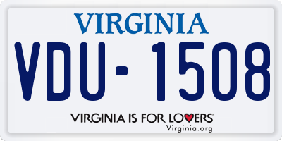 VA license plate VDU1508