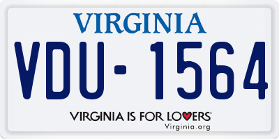 VA license plate VDU1564