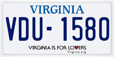 VA license plate VDU1580