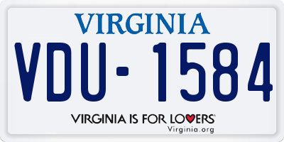 VA license plate VDU1584