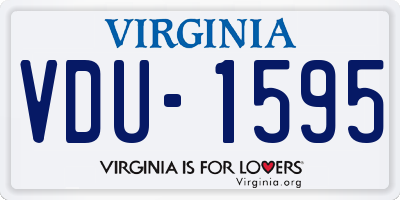 VA license plate VDU1595