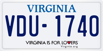 VA license plate VDU1740