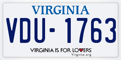 VA license plate VDU1763