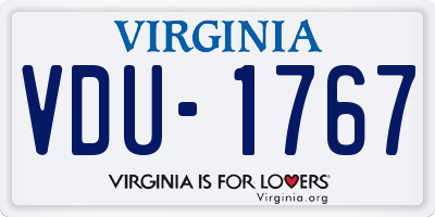 VA license plate VDU1767