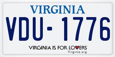 VA license plate VDU1776