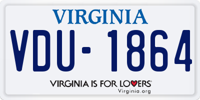 VA license plate VDU1864
