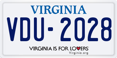 VA license plate VDU2028