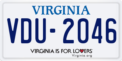 VA license plate VDU2046