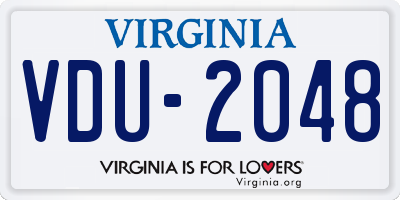 VA license plate VDU2048