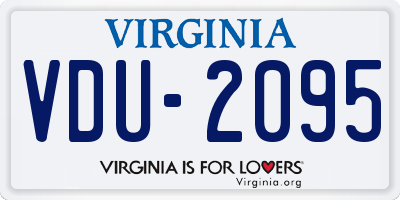 VA license plate VDU2095