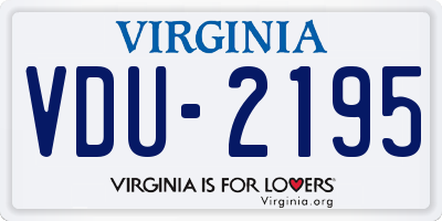 VA license plate VDU2195