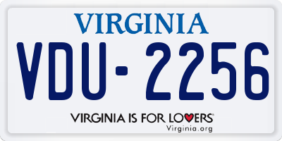 VA license plate VDU2256