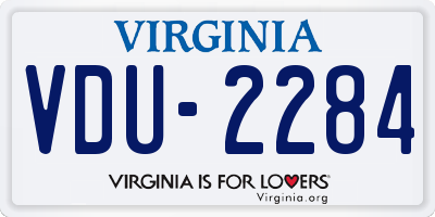 VA license plate VDU2284