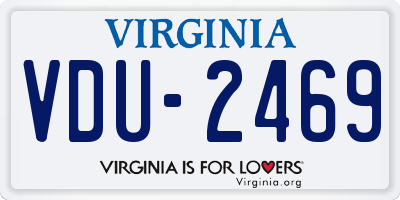 VA license plate VDU2469