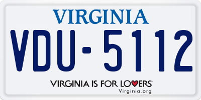 VA license plate VDU5112