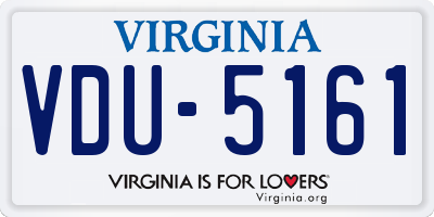 VA license plate VDU5161