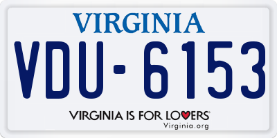VA license plate VDU6153