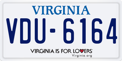 VA license plate VDU6164