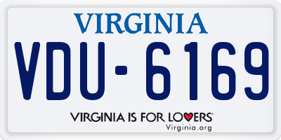 VA license plate VDU6169