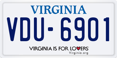 VA license plate VDU6901