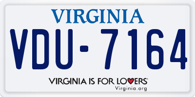 VA license plate VDU7164