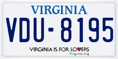 VA license plate VDU8195