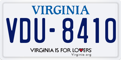 VA license plate VDU8410