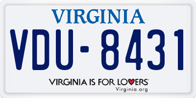 VA license plate VDU8431