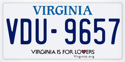 VA license plate VDU9657