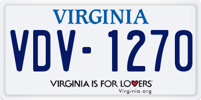 VA license plate VDV1270