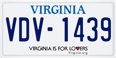 VA license plate VDV1439