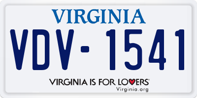 VA license plate VDV1541