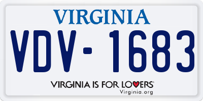VA license plate VDV1683