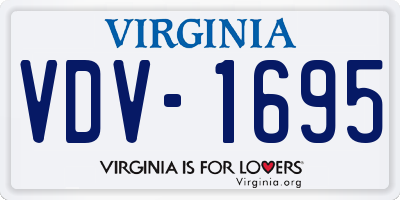 VA license plate VDV1695