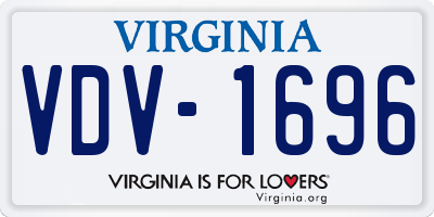 VA license plate VDV1696